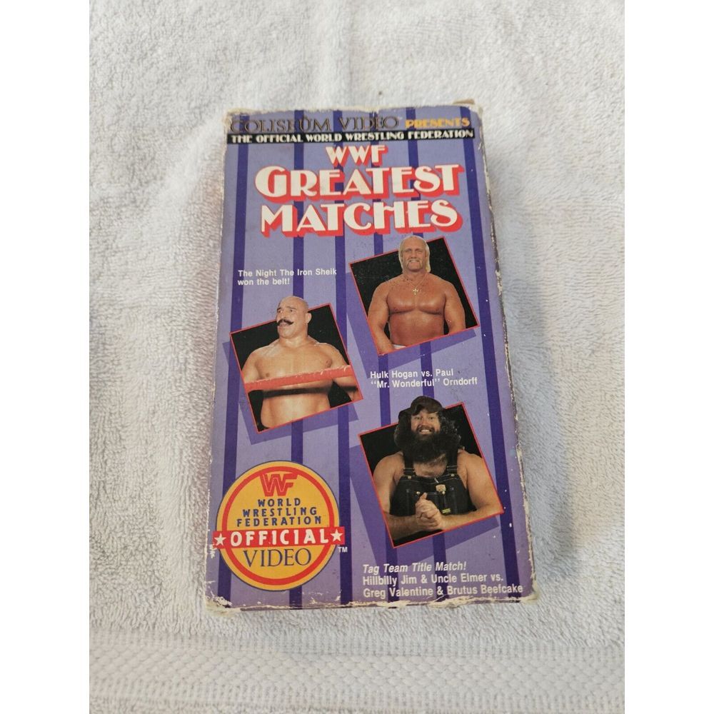 VHS WWF‎ Greatest Matches Coliseum Video (ACCEPTABLE) Scotch T-45 Vhs